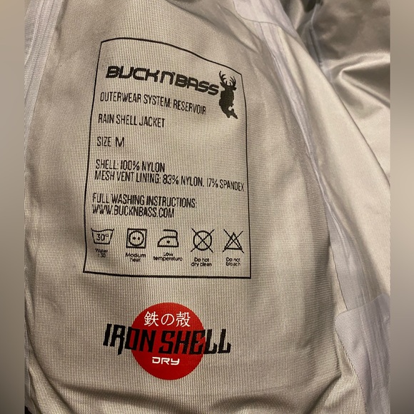 NWT Buck ‘n Bass Men’s Resevoir Rain Shell Jacket - Picture 6 of 7